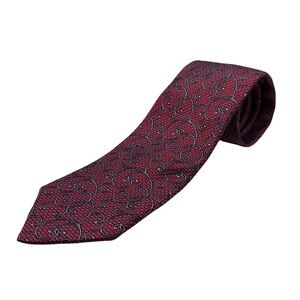 John W. Nordstrom Silk Tie, Red & Navy, Like New